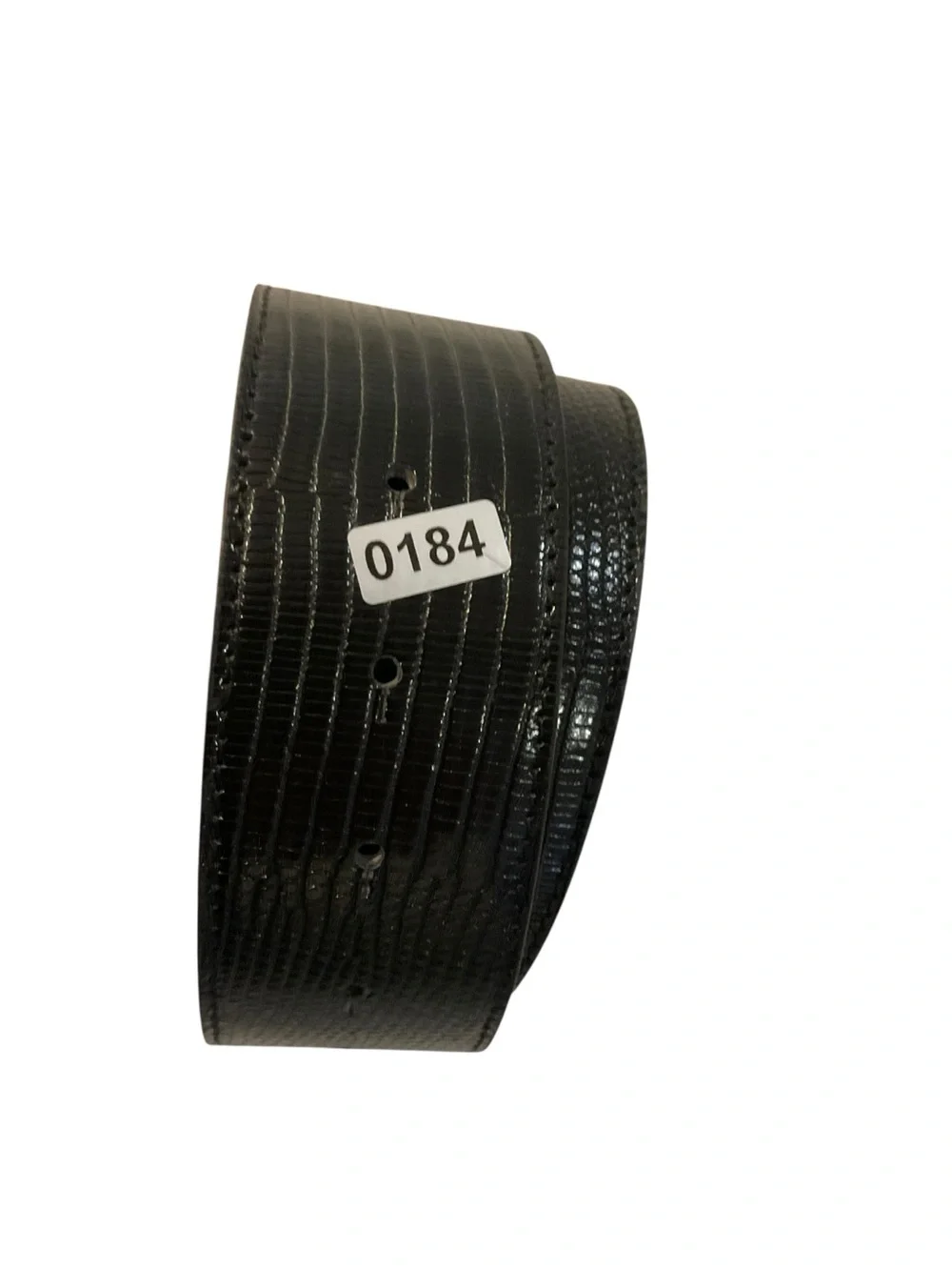 Source Unknown Black Belt with Gold Twisted Buckle